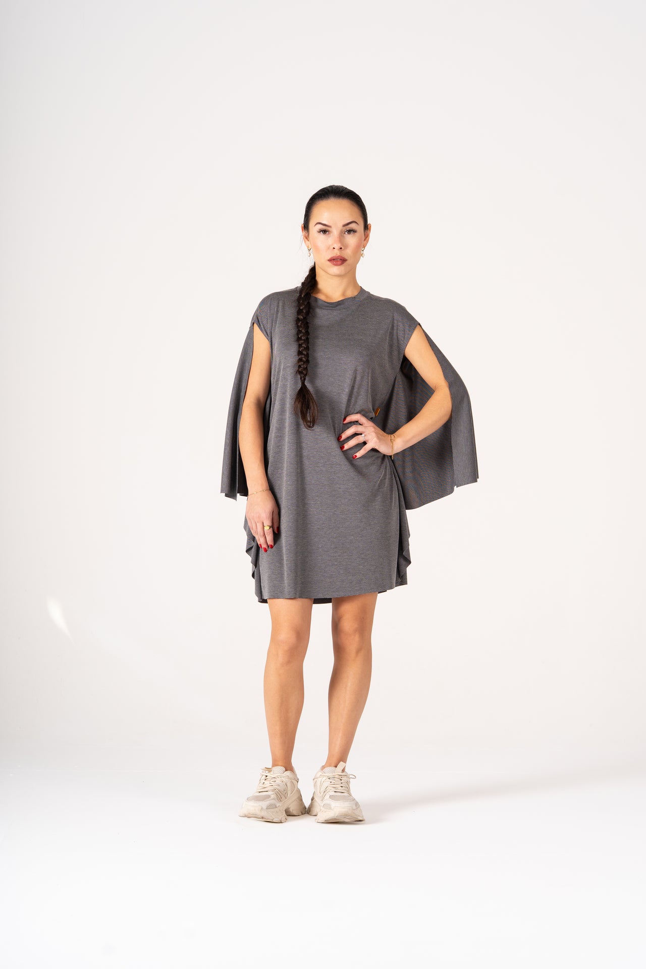 DRESS MINI GRAY