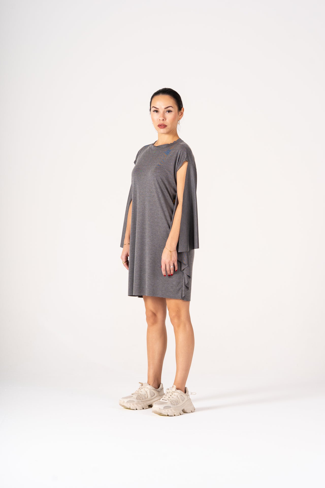 DRESS MINI GRAY