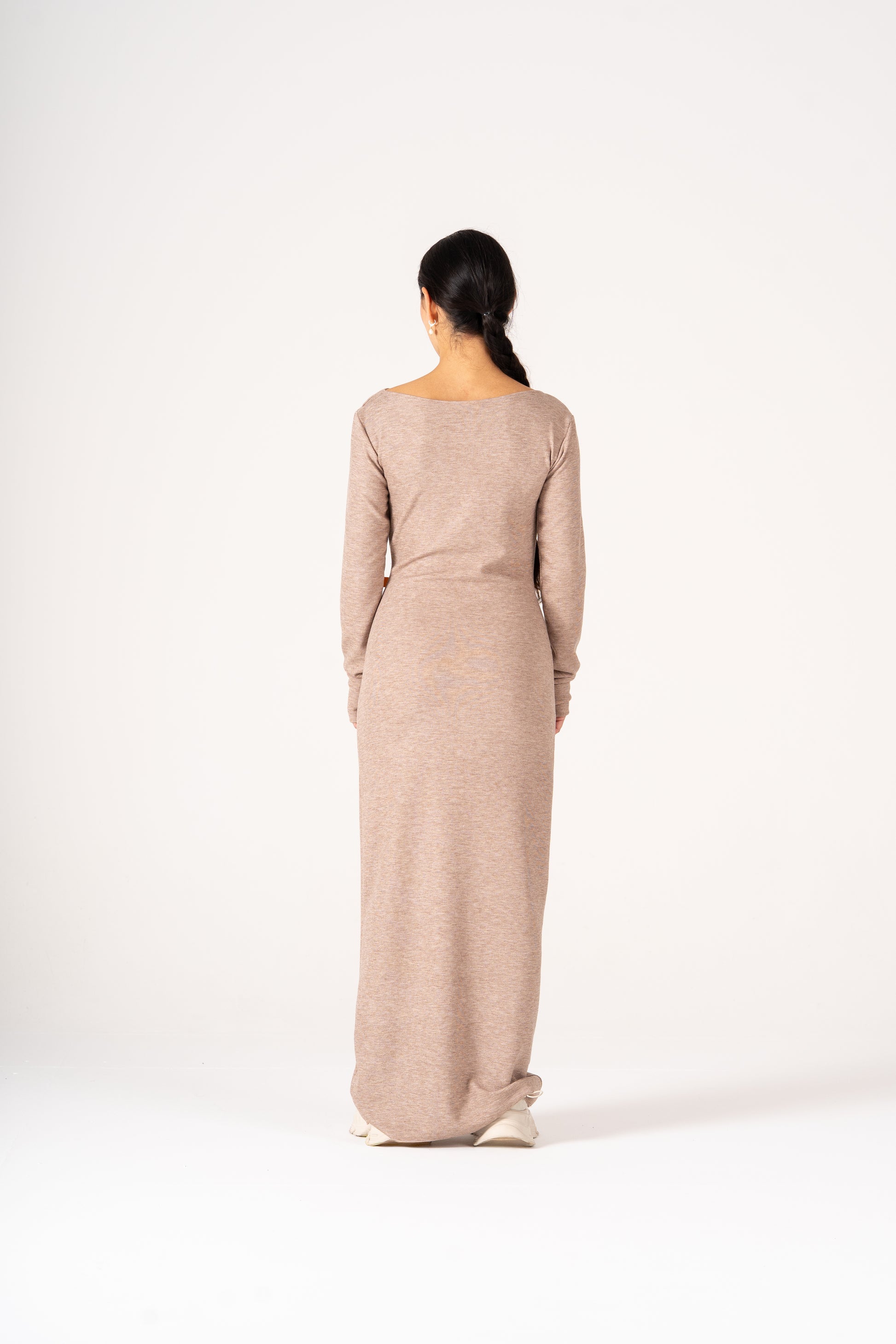 WINTER DRESS RIB BROWN Cucumber Martini WINTER DRESS RIB BROWN Cucumber Martini