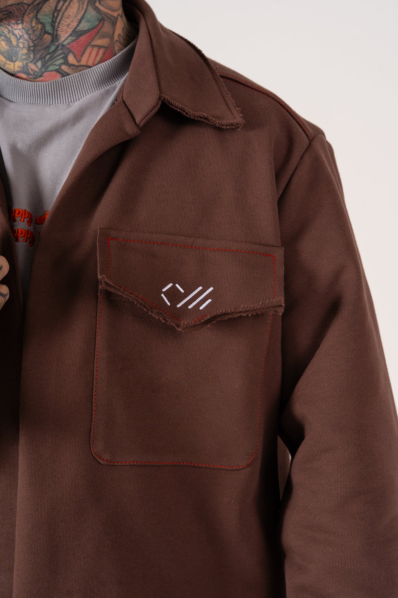 SHIRT HEAVY 470 BROWN MEN